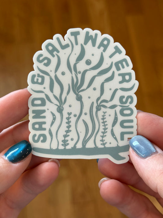 Sand & Saltwater Soul Sticker 2.46” x 3.00”