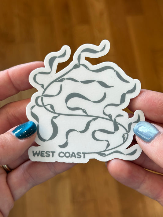 West Coast Kelp Sticker 2.9” x 3.0”