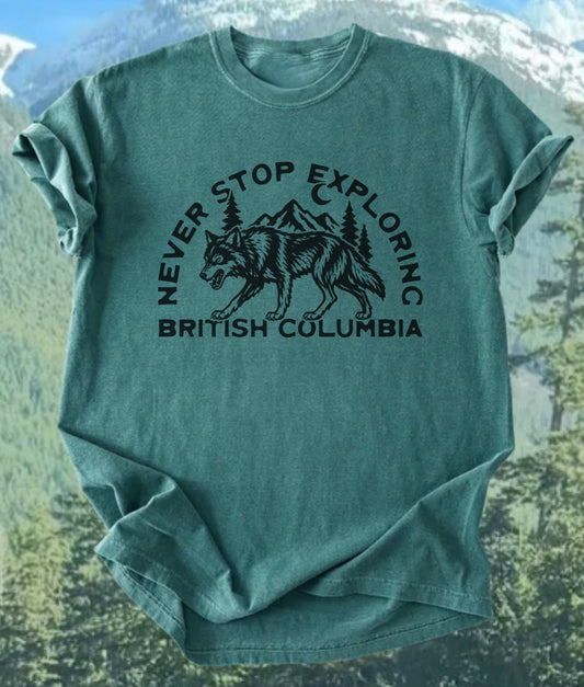 Friendly (ish) Explore BC Wolf Tee | Lincoln&Grae