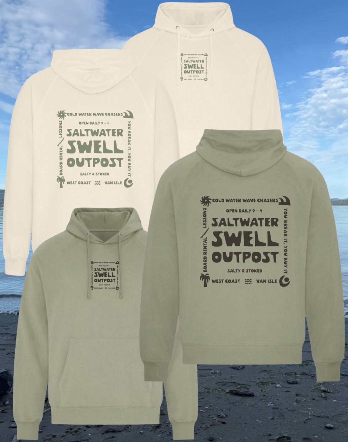 Vancouver Island Saltwater Swell Lightweight Hoodie | Lincoln&Grae