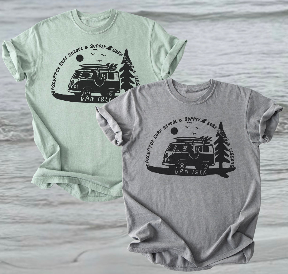 Vancouver Island Sasquatch Surf School Tee