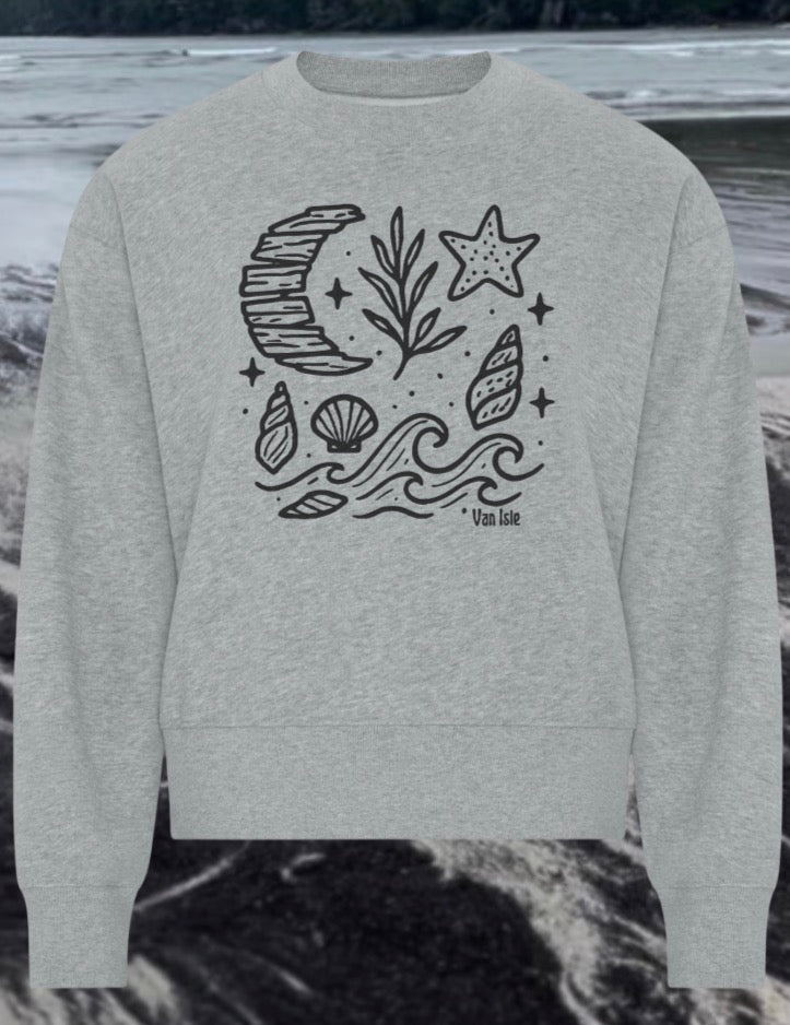Celestial Seas Perfectly Cropped Van Isle Crewneck  | Lincoln&Grae