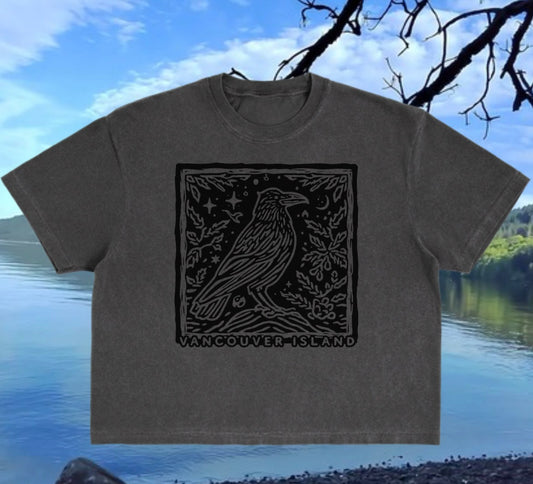 Vancouver Island CROW-ded Campsite Women’s Cropped Tee | Lincoln&Grae