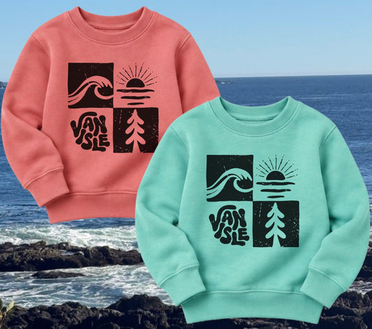 Retro Van Isle Toddler/Kids Crewneck | Lincoln&Grae