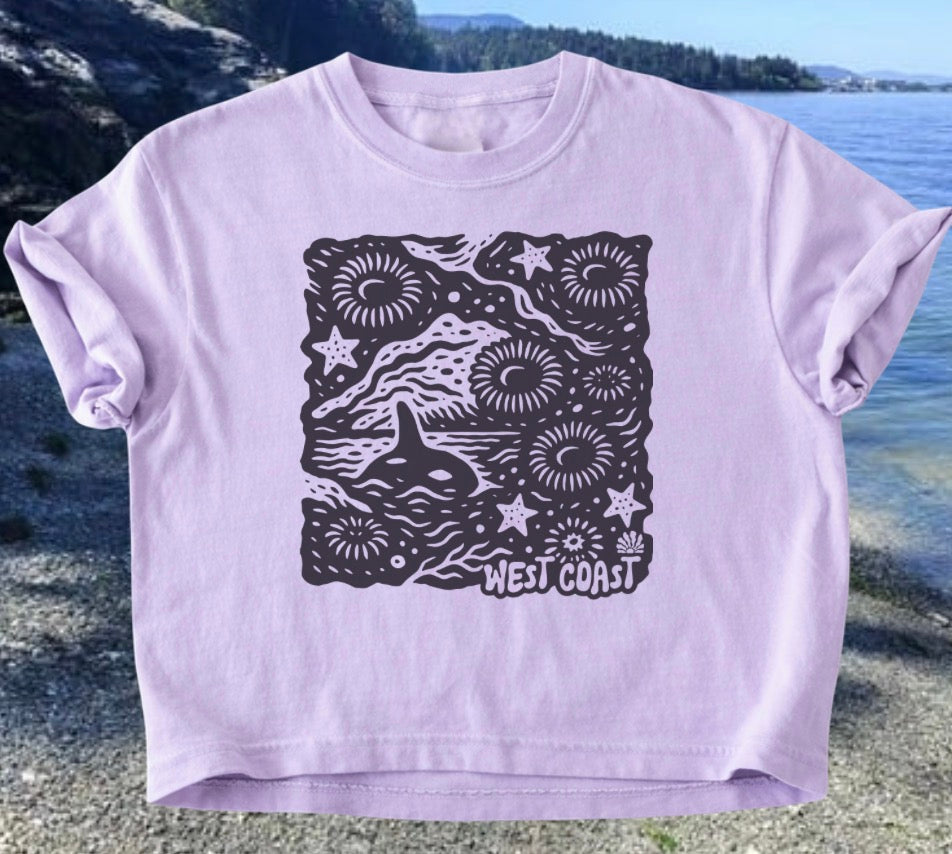 West Coast Tide Pool Cropped Tee | Lincoln&Grae