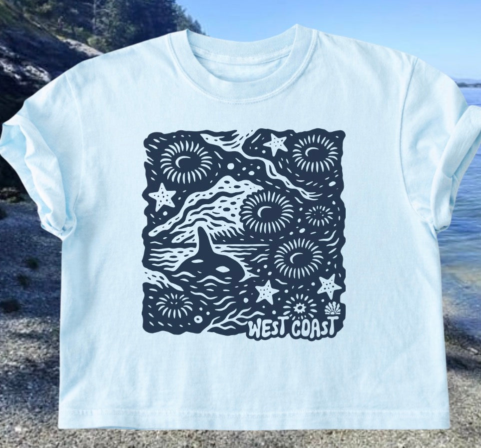 West Coast Tide Pool Cropped Tee | Lincoln&Grae