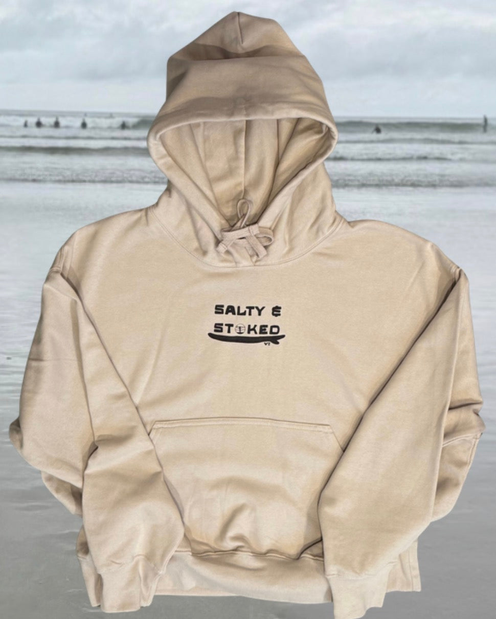 Salty & Stoked Ladies Hoodie & Unisex Hoodie | Lincoln&Grae