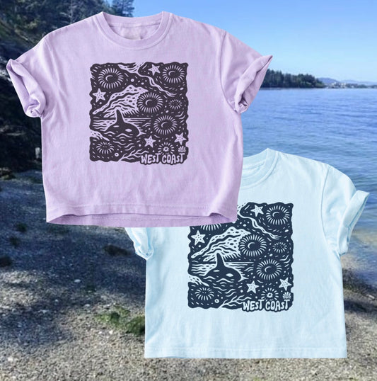 West Coast Tide Pool Cropped Tee | Lincoln&Grae