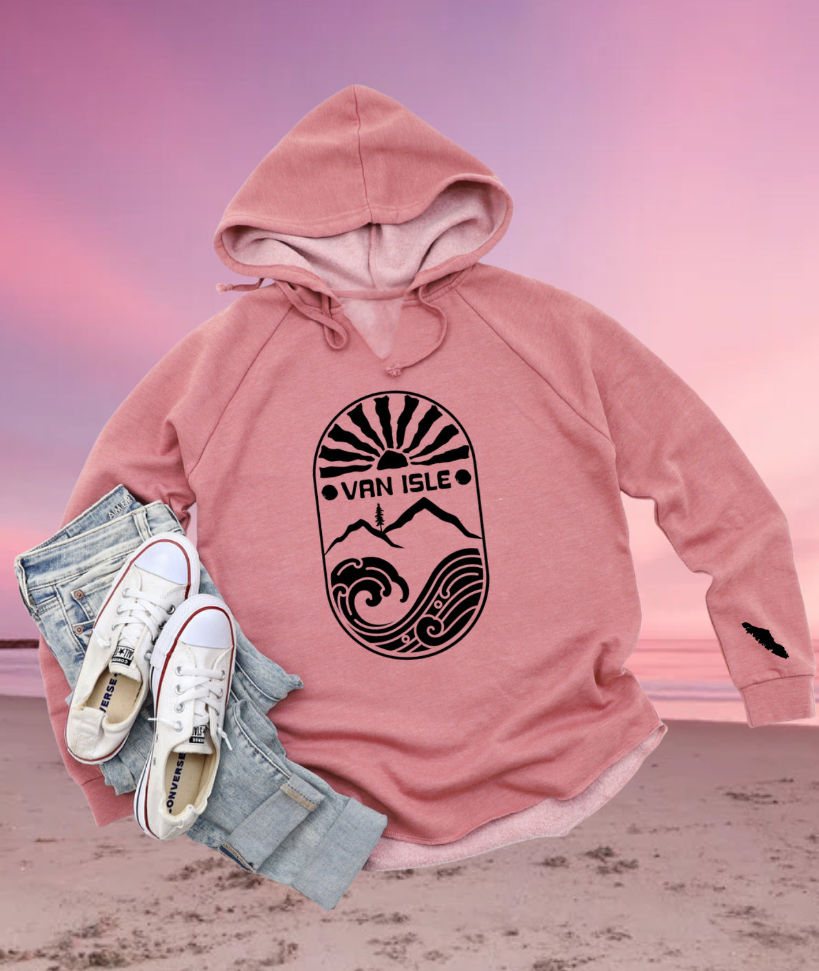 Island Elements V Neck Hoodie
