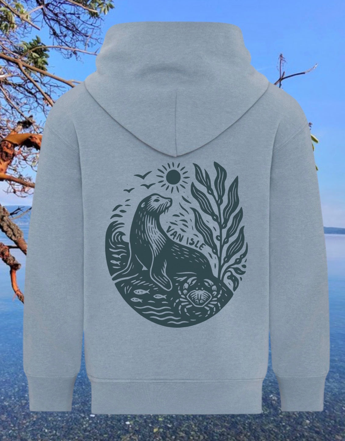 Van Isle Chill Sea Lion Youth Hoodie | Lincoln&Grae