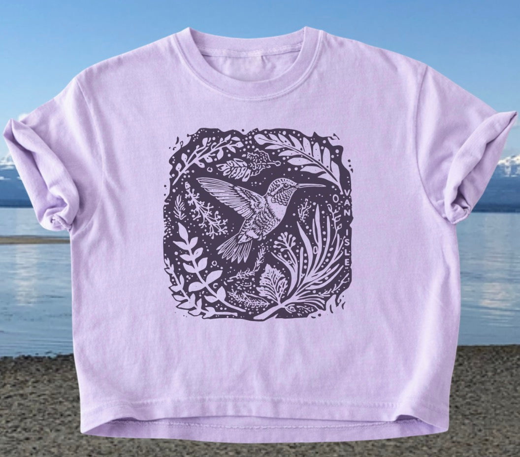 Van Isle Hummingbird Cropped Tee | Lincoln&Grae