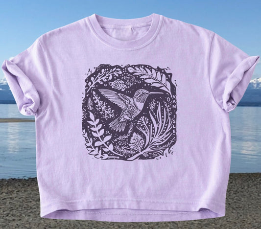 Van Isle Hummingbird Cropped Tee | Lincoln&Grae