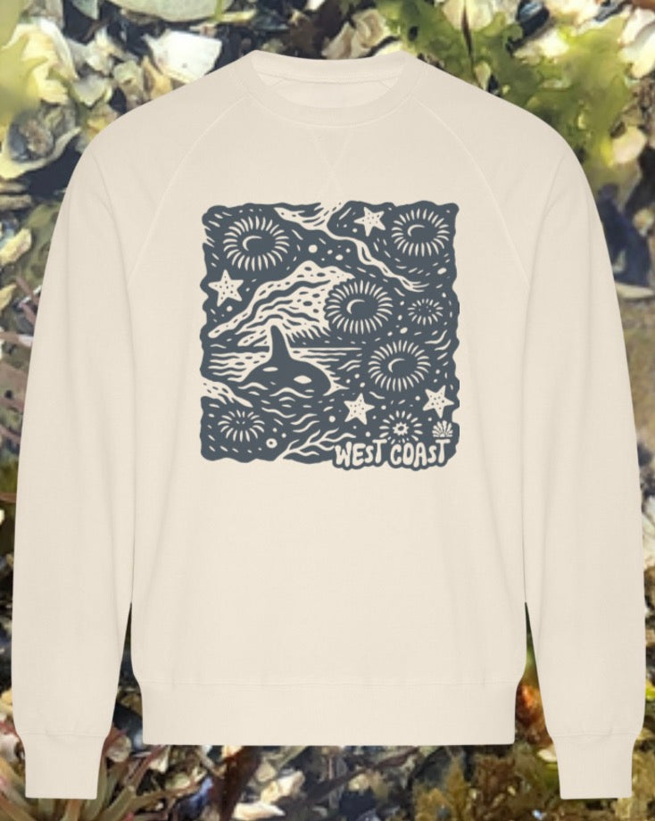 West Coast Tide Pool French Terry Crew | Lincoln&Grae