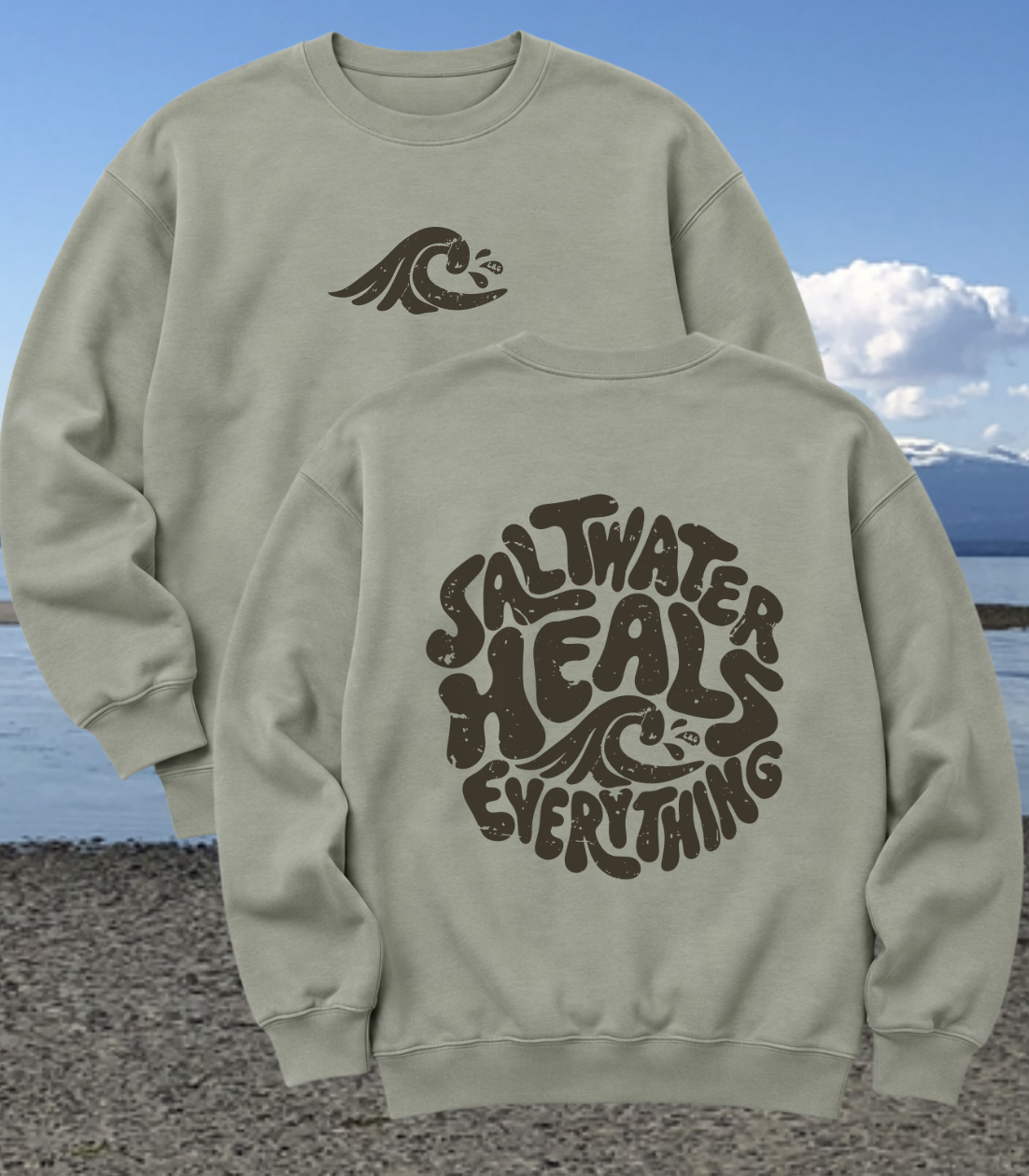 Saltwater Heals Crewneck | Lincoln&Grae