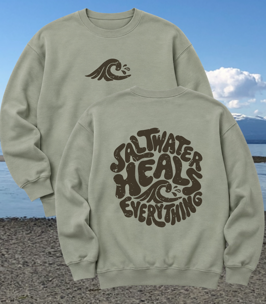 Saltwater Heals Crewneck | Lincoln&Grae